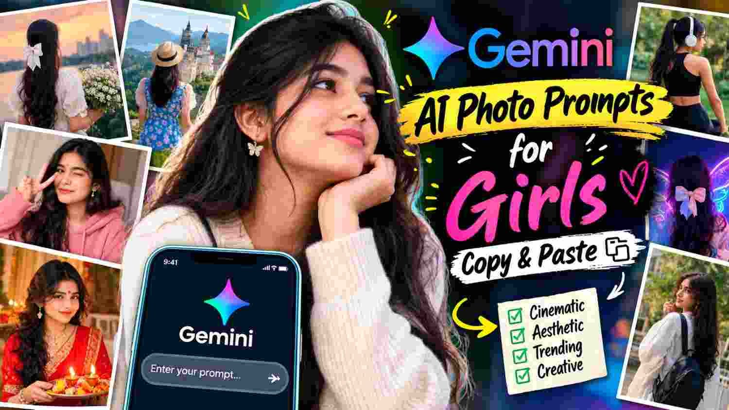 Gemini AI Photo Prompts for Girls Copy & Paste